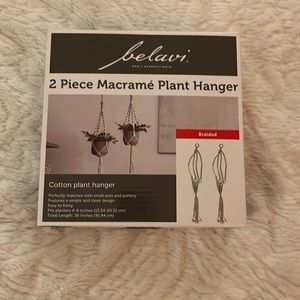 New in box Belavi Macrame braided cotton plant hangers